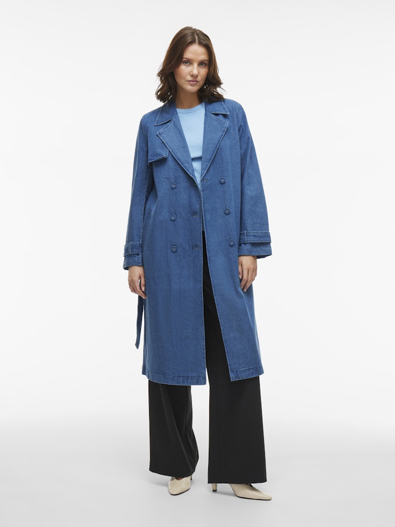 VILA Trenchcoats Medium Blue Denim