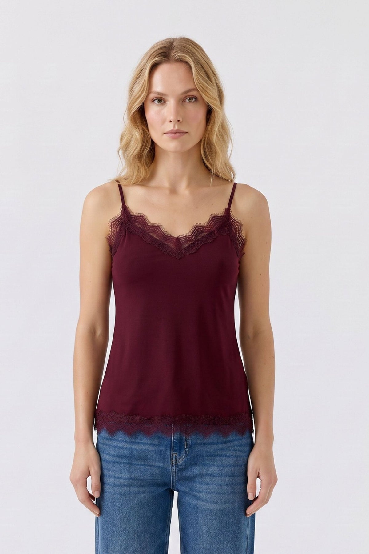 Top mit Spitze