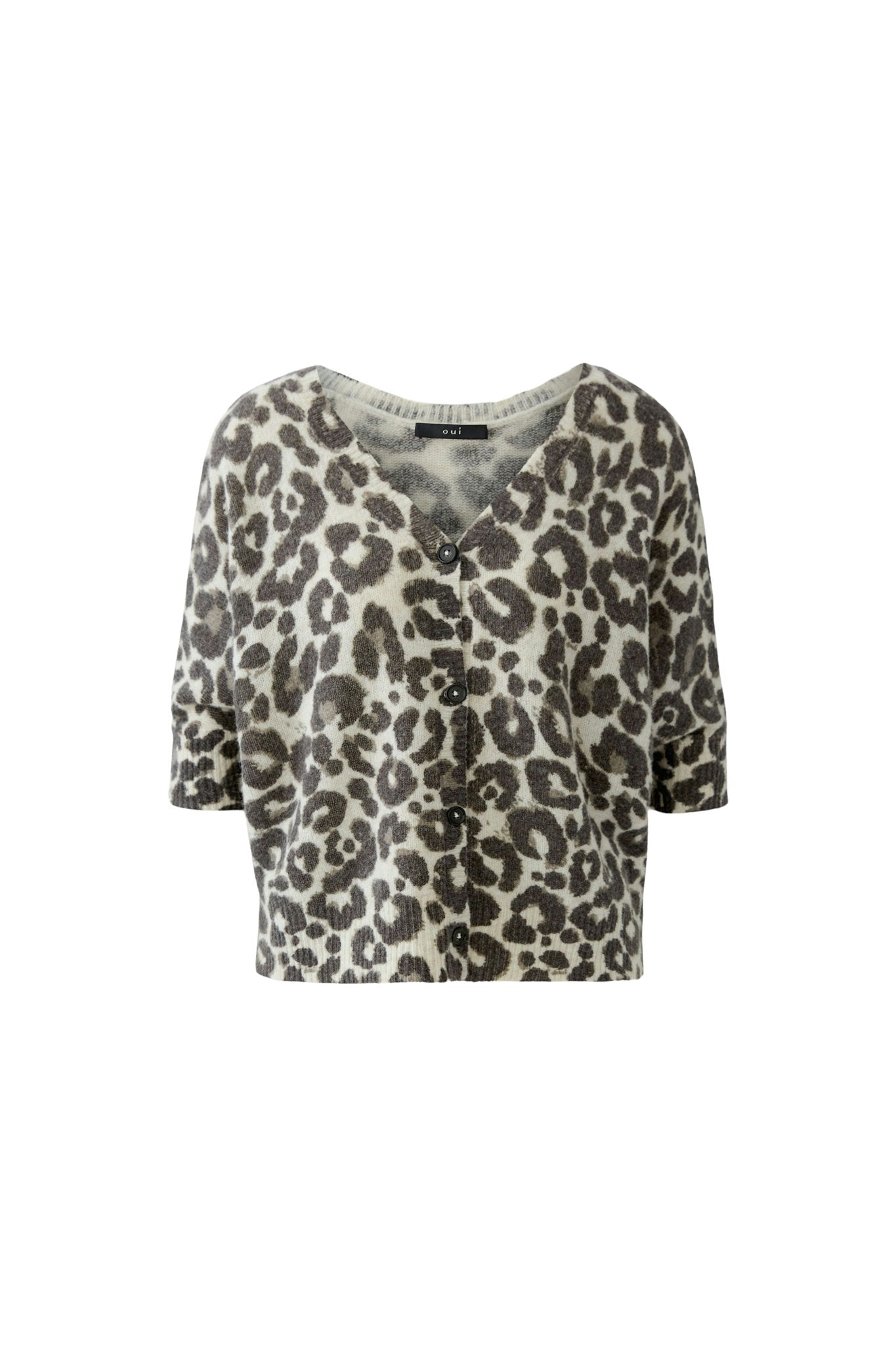 Strickjacke mit Leopardenmuster
