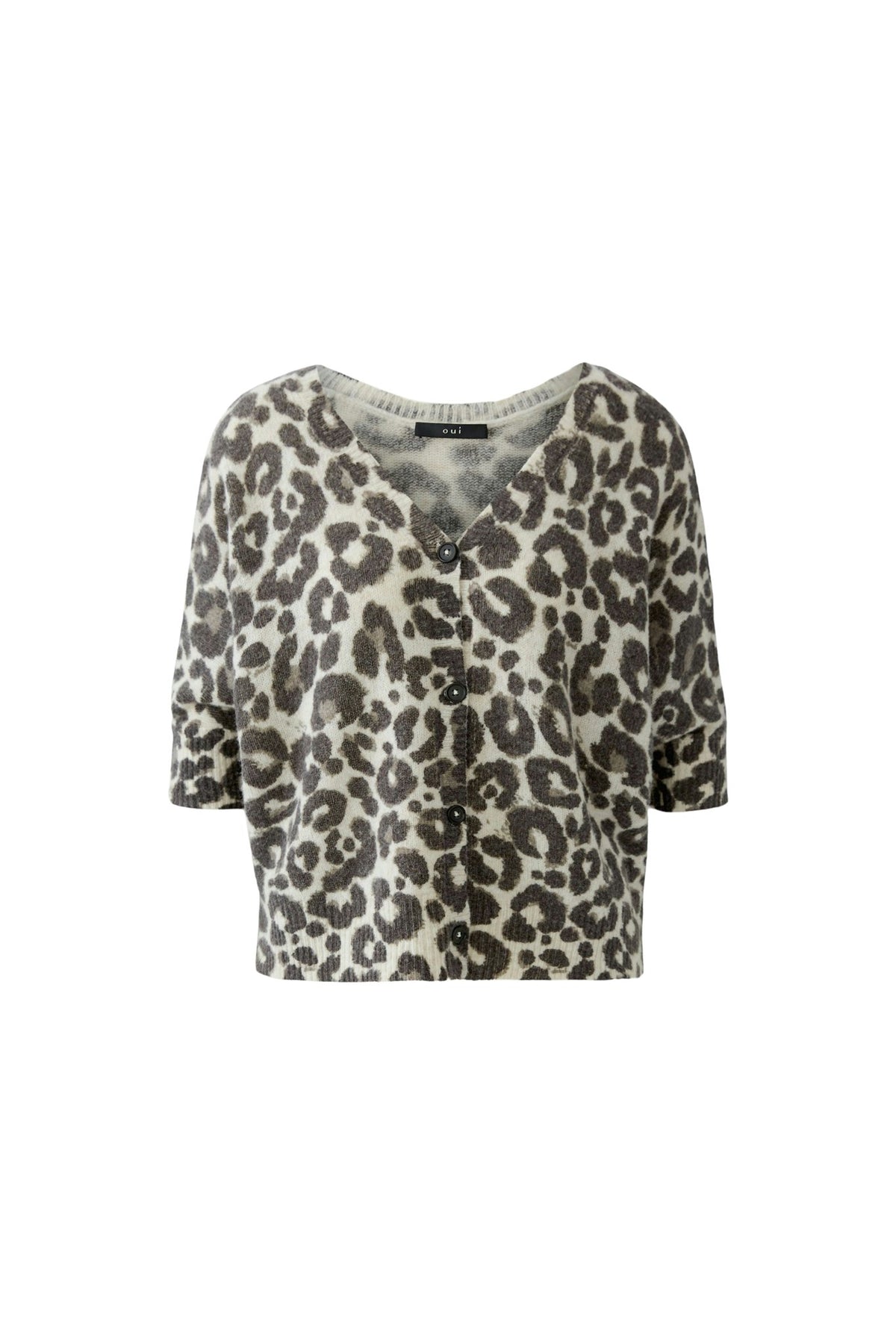 Strickjacke mit Leopardenmuster