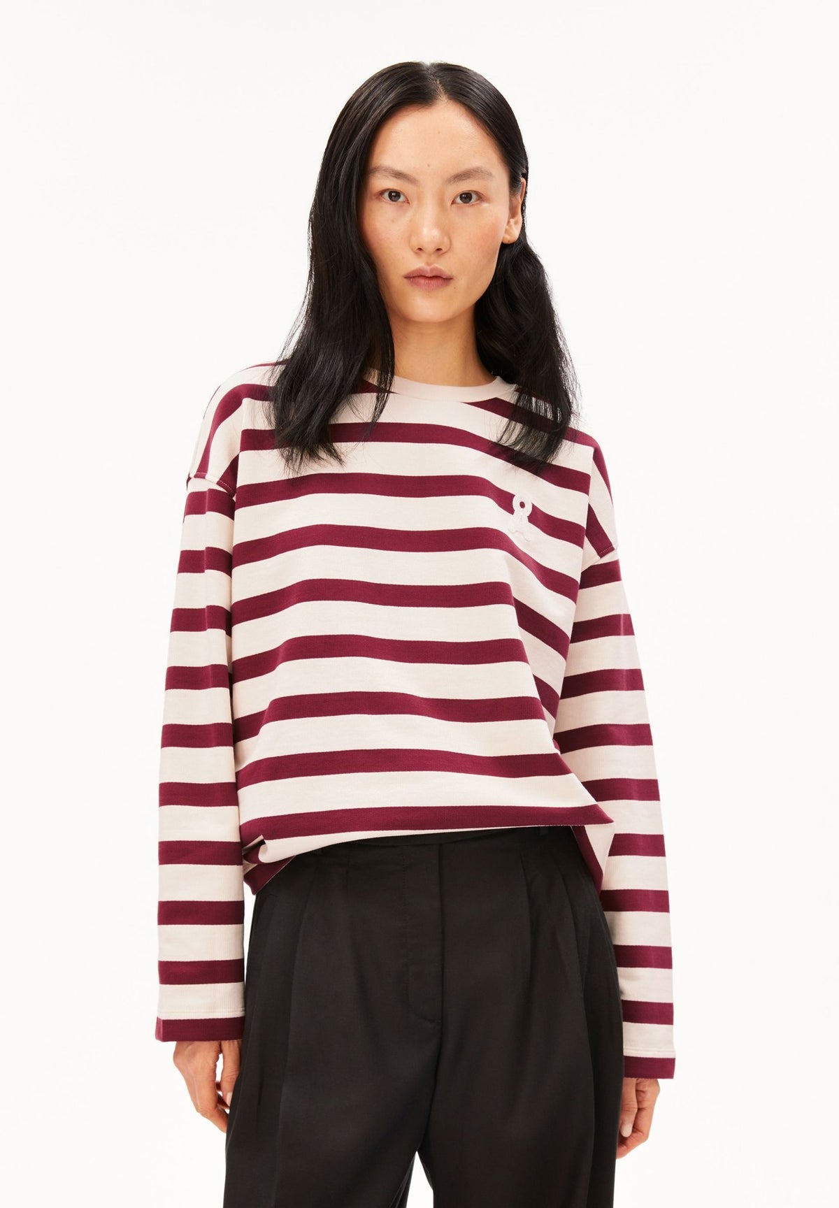 Sweatshirt mit Streifen