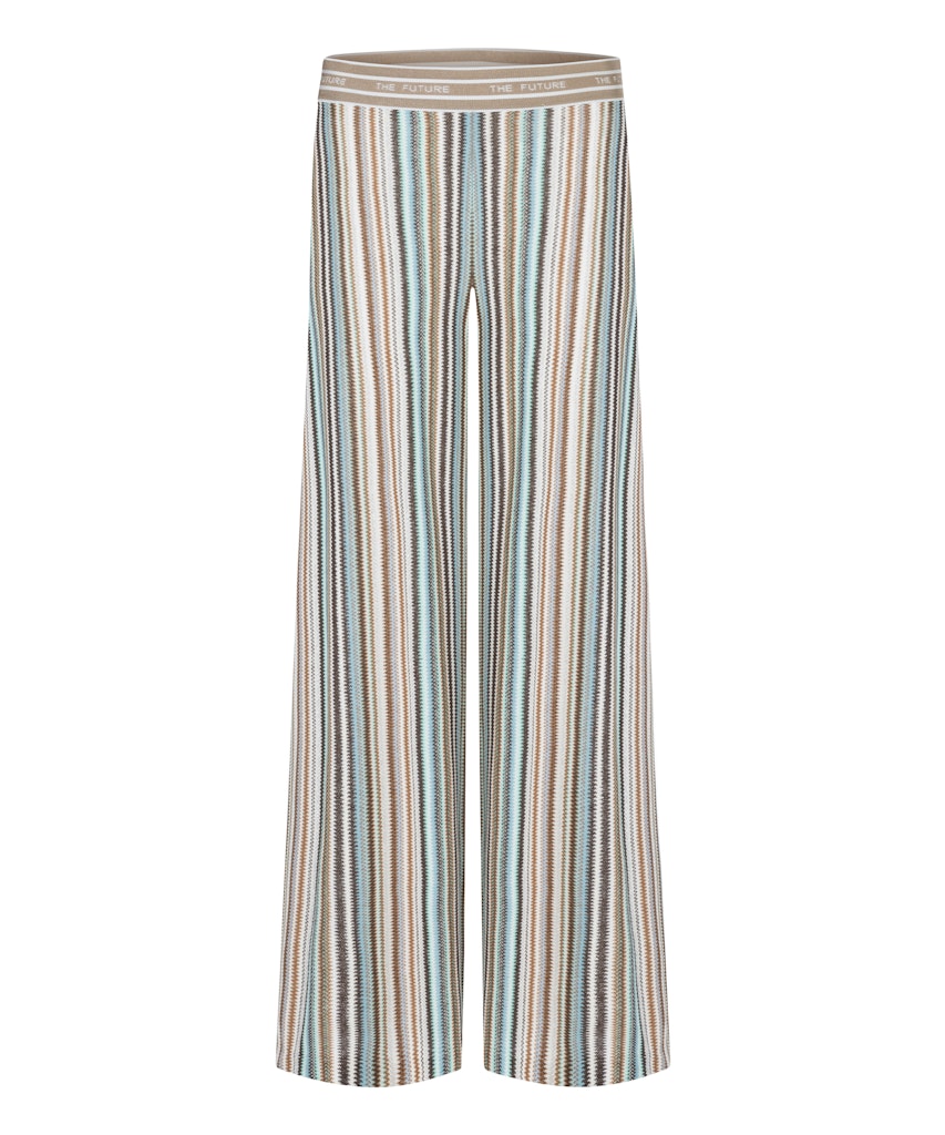 Cambio Broek Fancy Aqua/Koffie/Crème