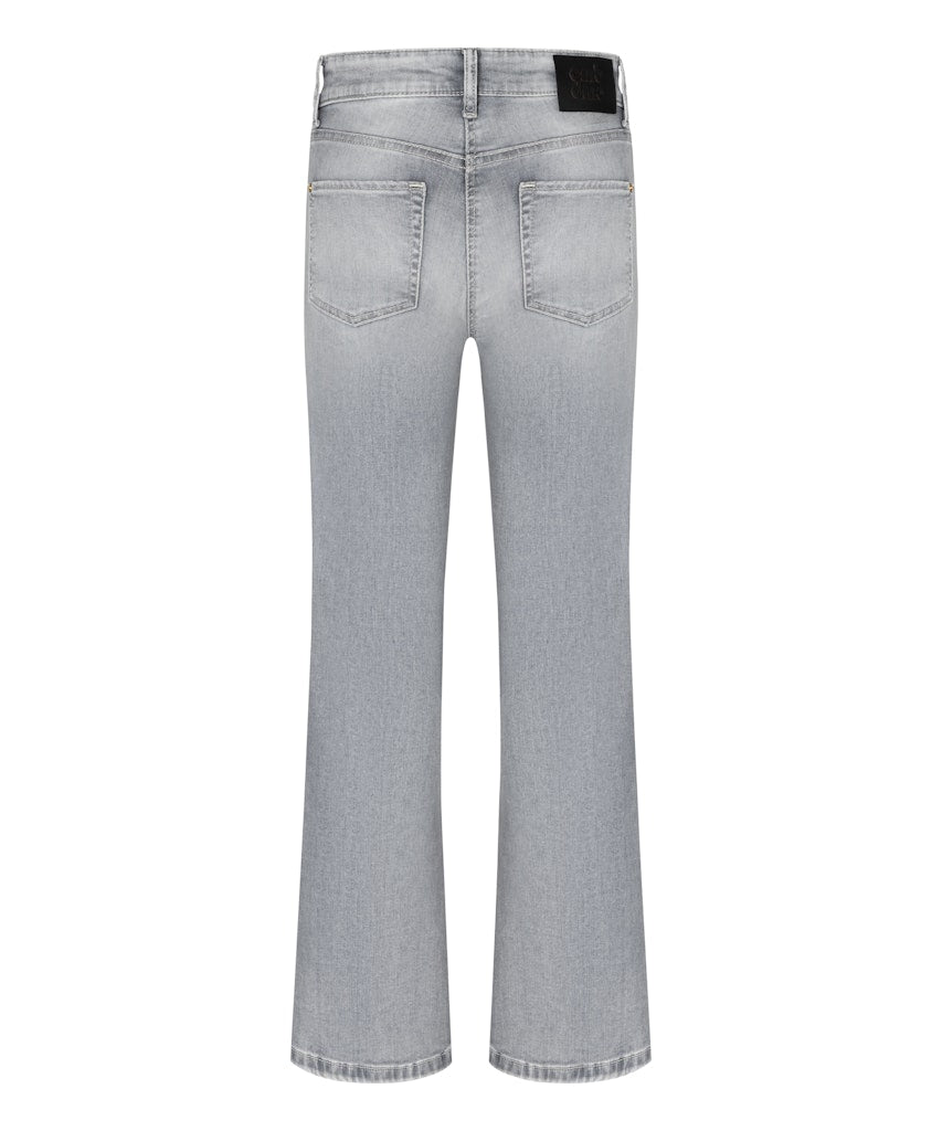 Cambio Flared Leg Contrast Bleached