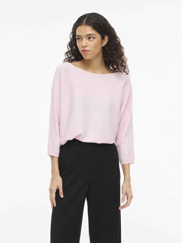 VILA Strickpullover Cherry Blossom/Melange