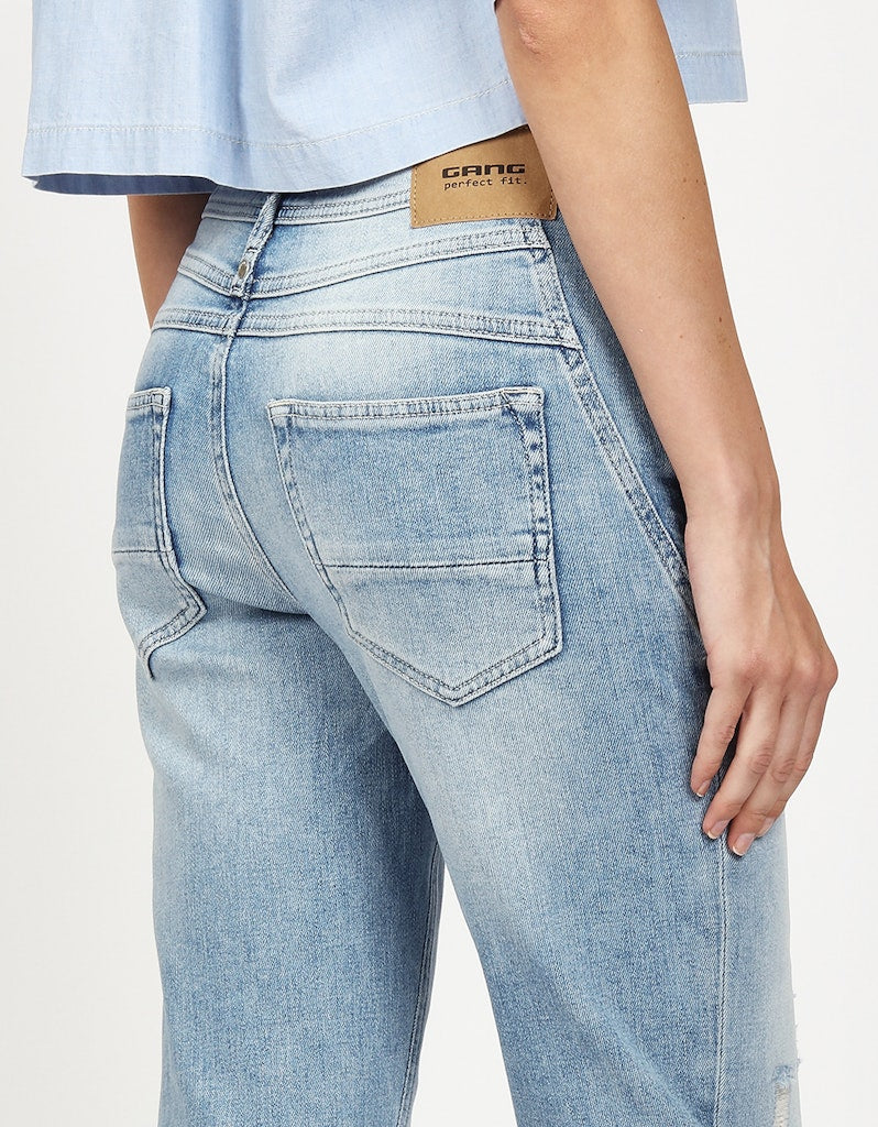 Gang Relaxed Fit Destroyed Soft Blue