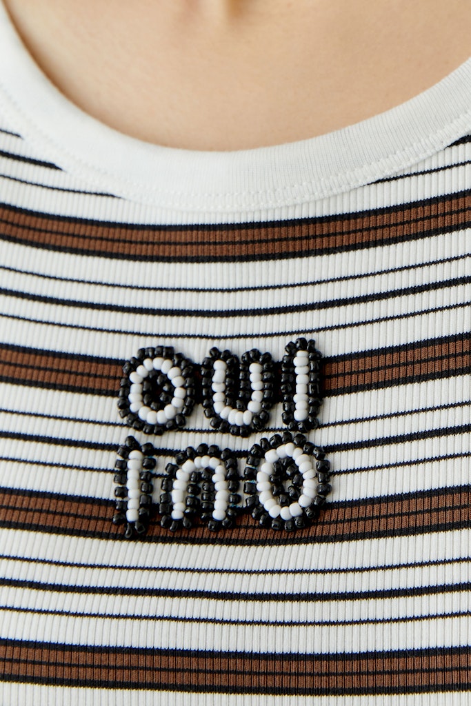 Oui Tops Brown Black