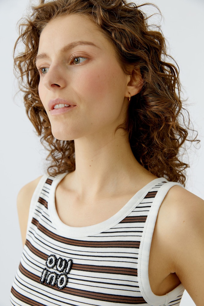 Oui Tops Brown Black