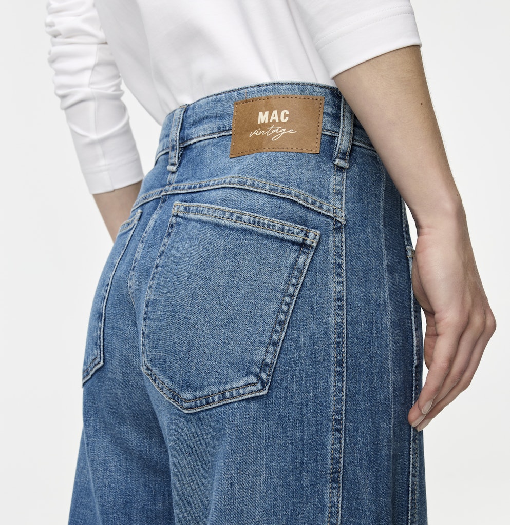 MAC Wide Leg Mid Blue Use Wash