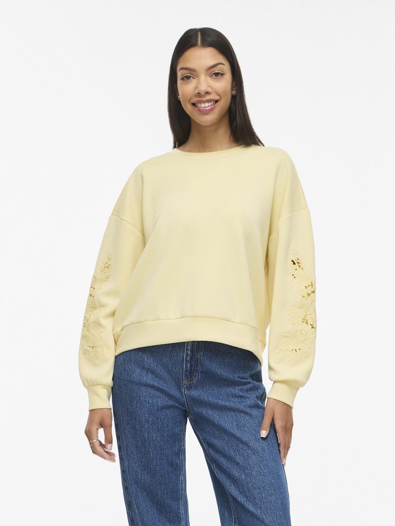 VILA Sweatshirts Pastel Yellow