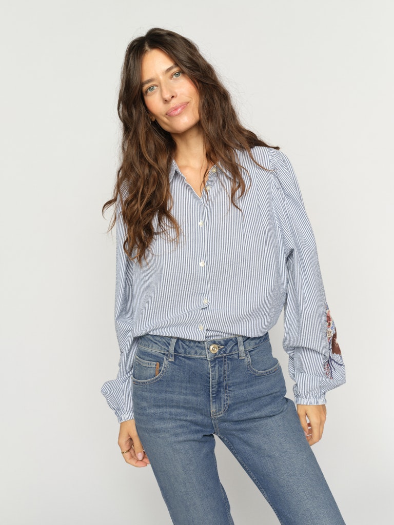 Mos Mosh Blusen Crown Blue