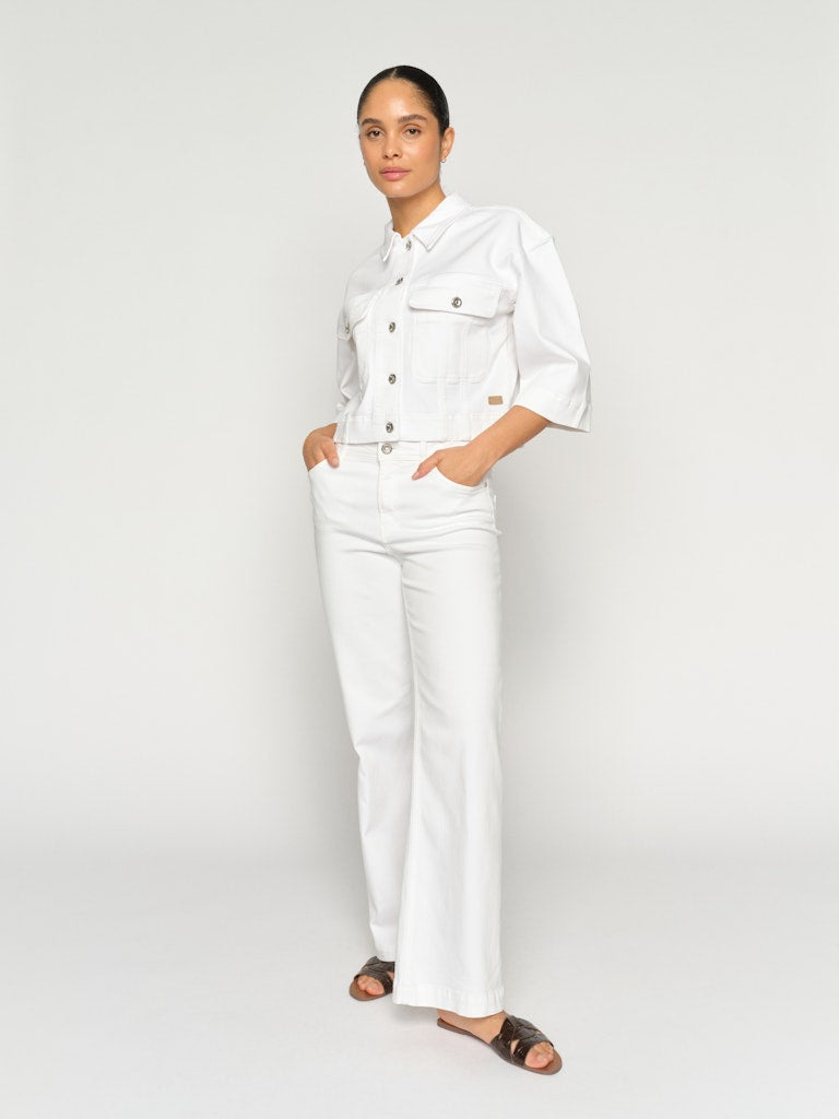 Mos Mosh Flared Leg Bright White