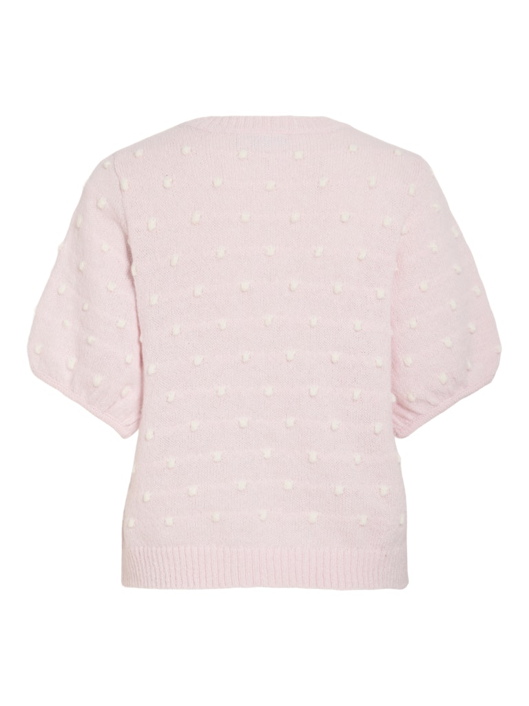 VILA Strickpullover Cherry Blossom/White Dots