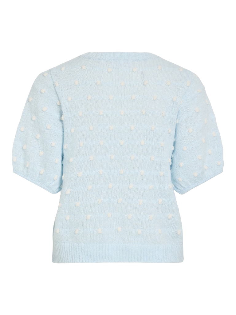 VILA Strickpullover Nantucket Breeze/White Dots