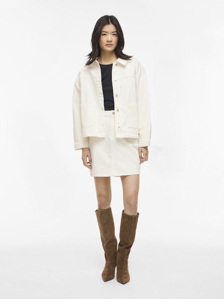 VILA Jeansjacken Cloud Dancer