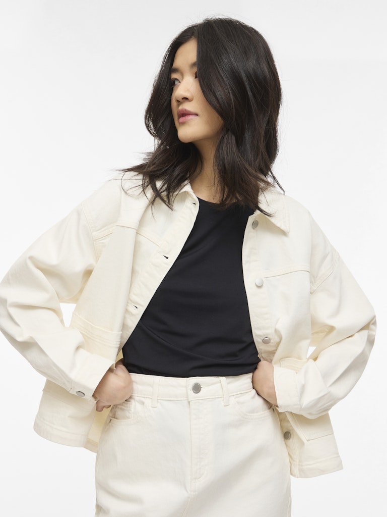 VILA Jeansjacken Cloud Dancer