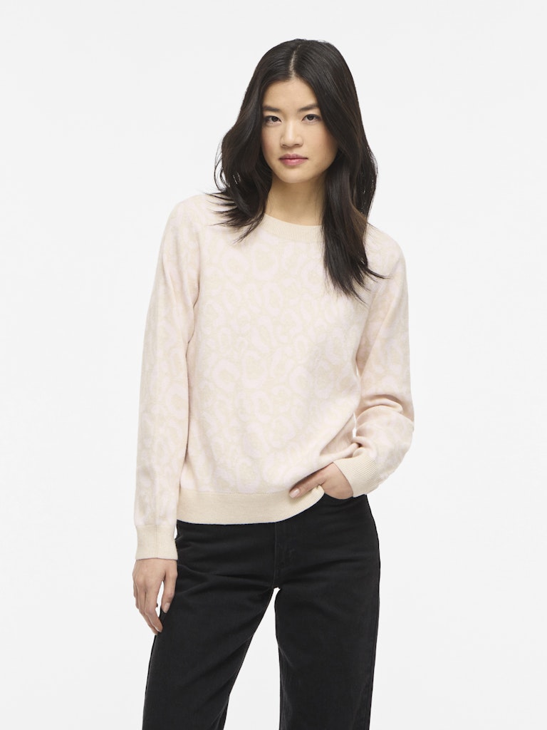 VILA Strickpullover Cherry Blossom/Slnm