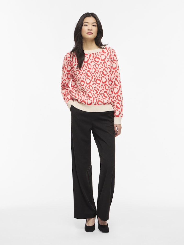 VILA Strickpullover Hibiscus/Birch