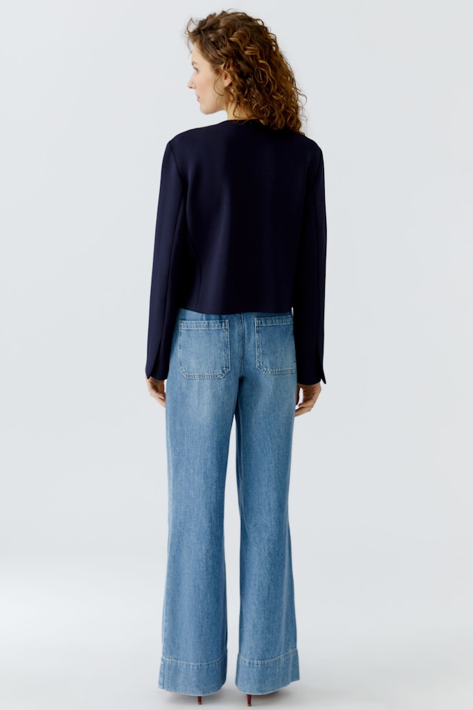 Oui Strickjacken Darkblue