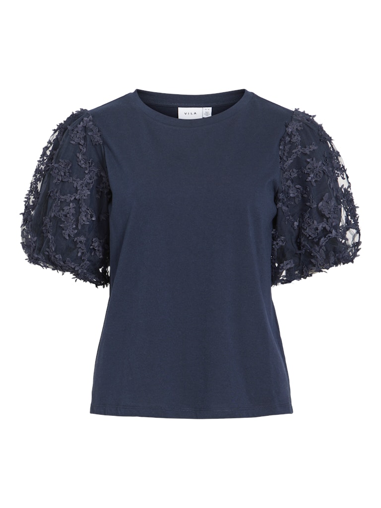 VILA T-Shirts Navy Blazer