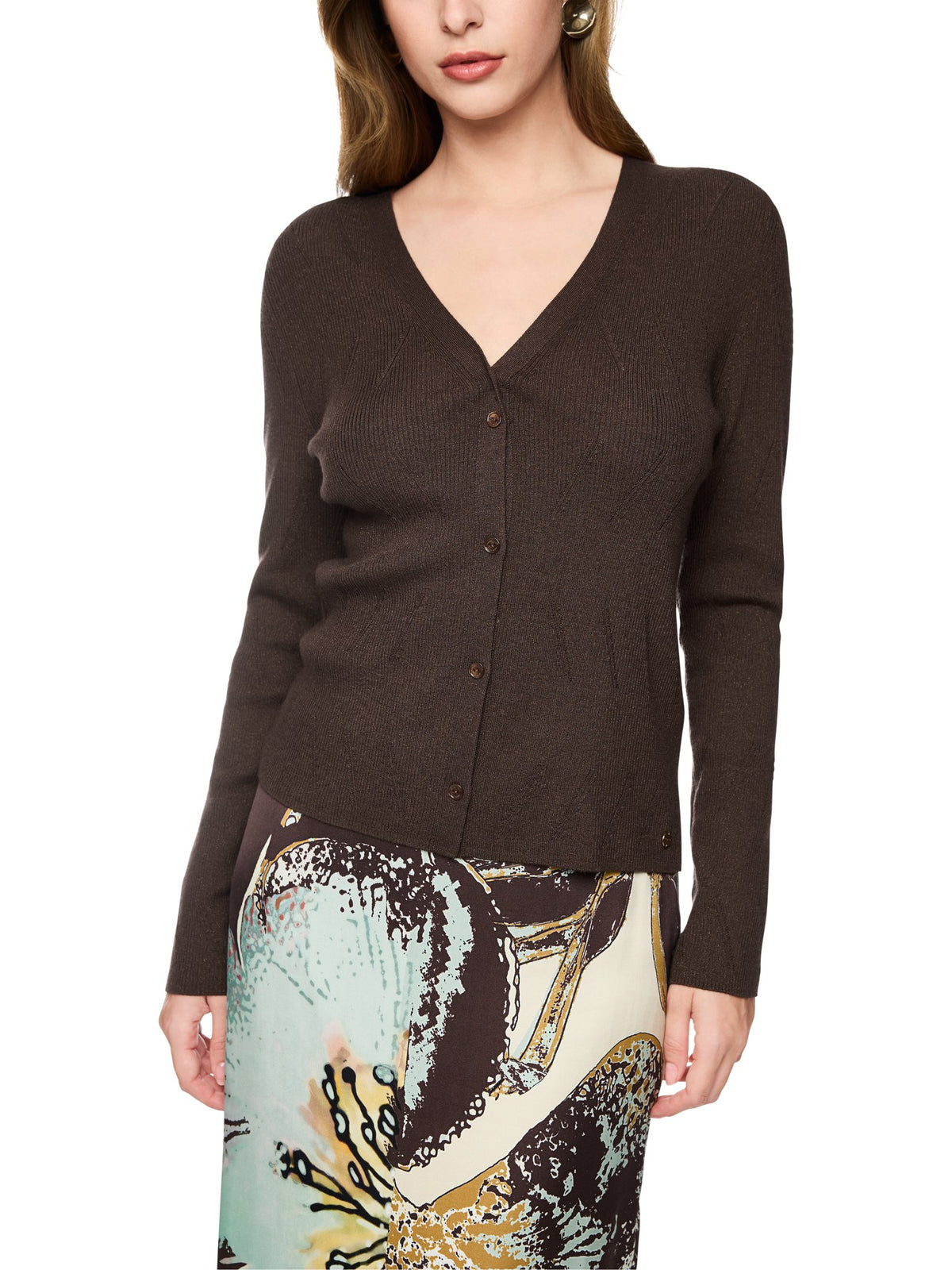 Cardigan mit Lurex-Schimmer
