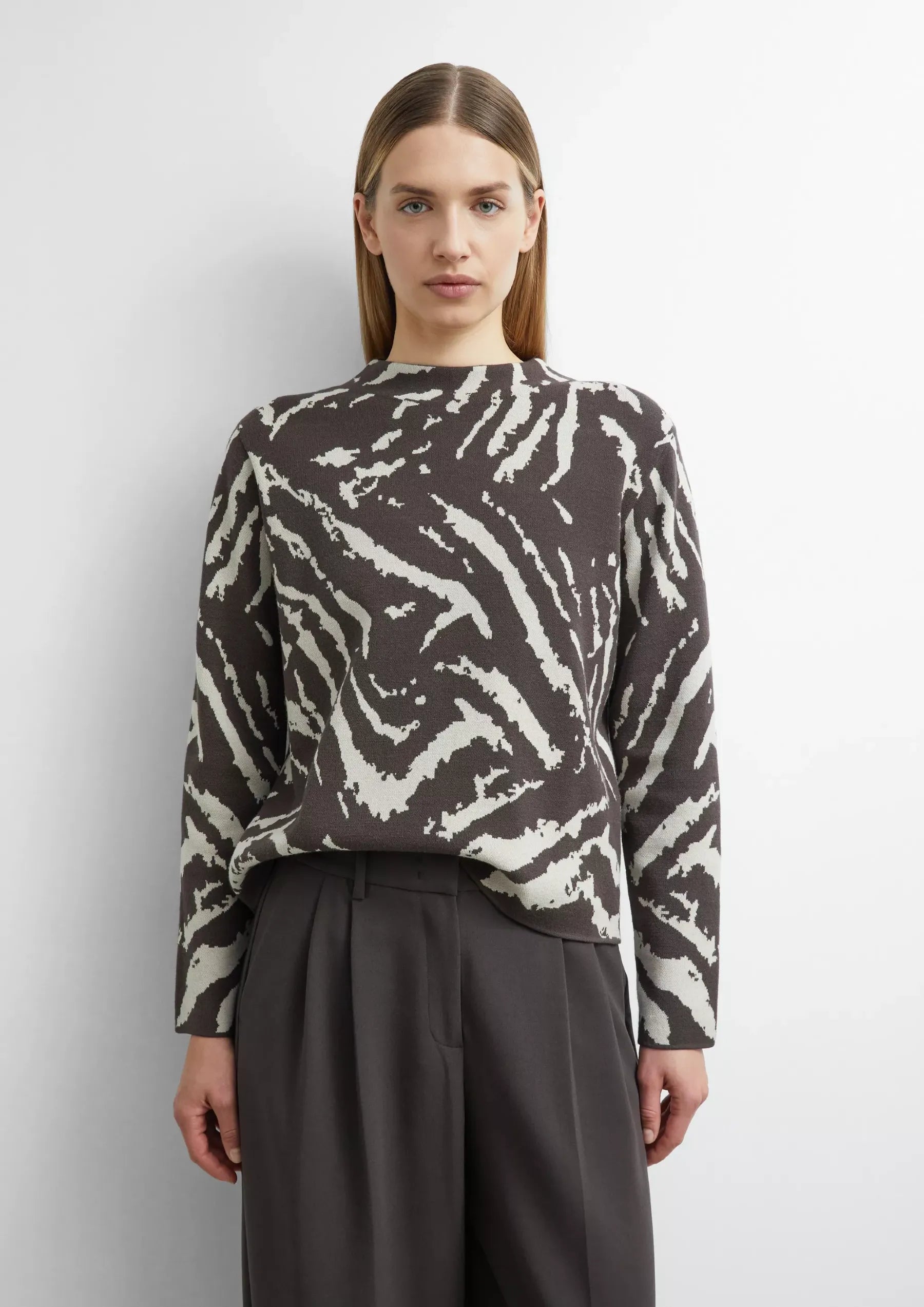 Comma Strickpullover Brown
