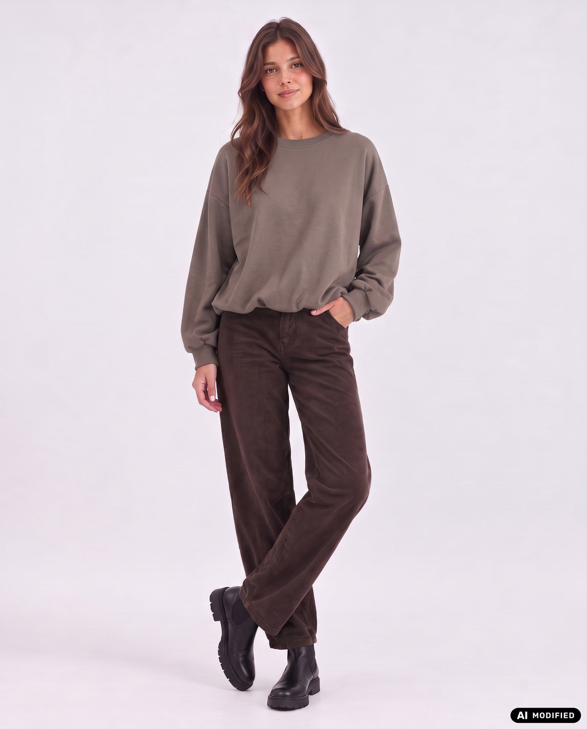 Sweatshirt mit Ballon-Saum