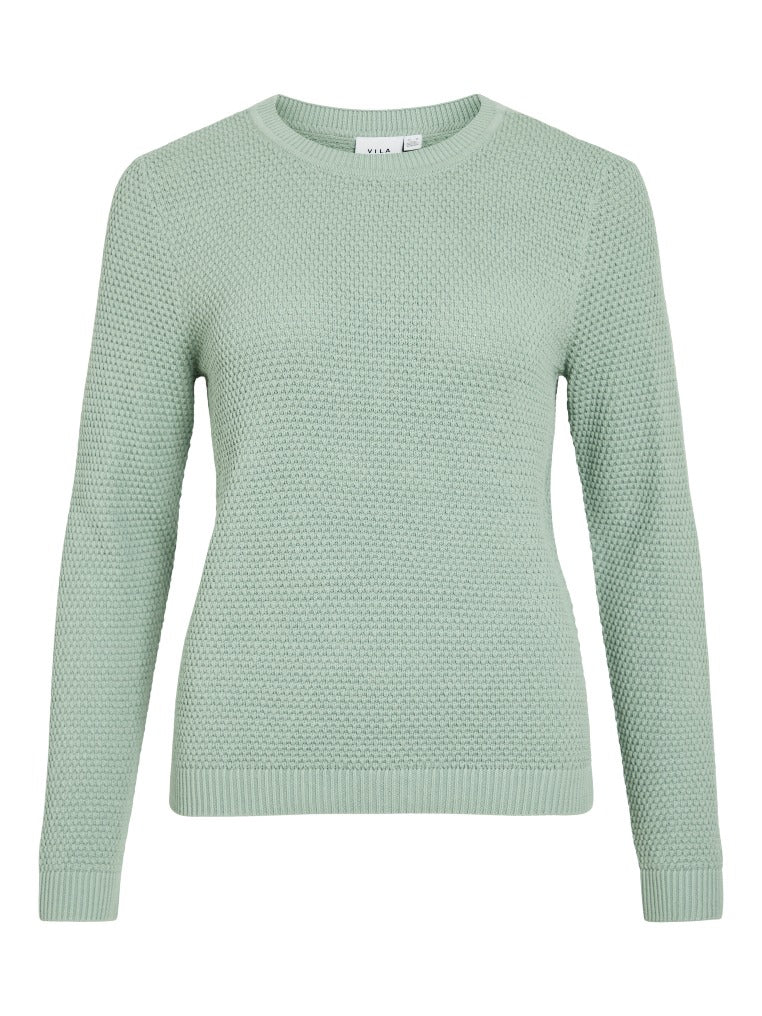 VILA Strickpullover Blue Surf