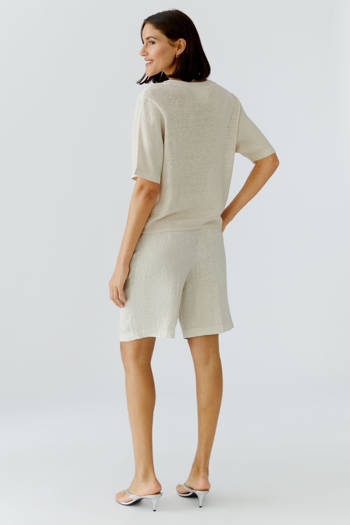 Oui Strickpullover Biscuit