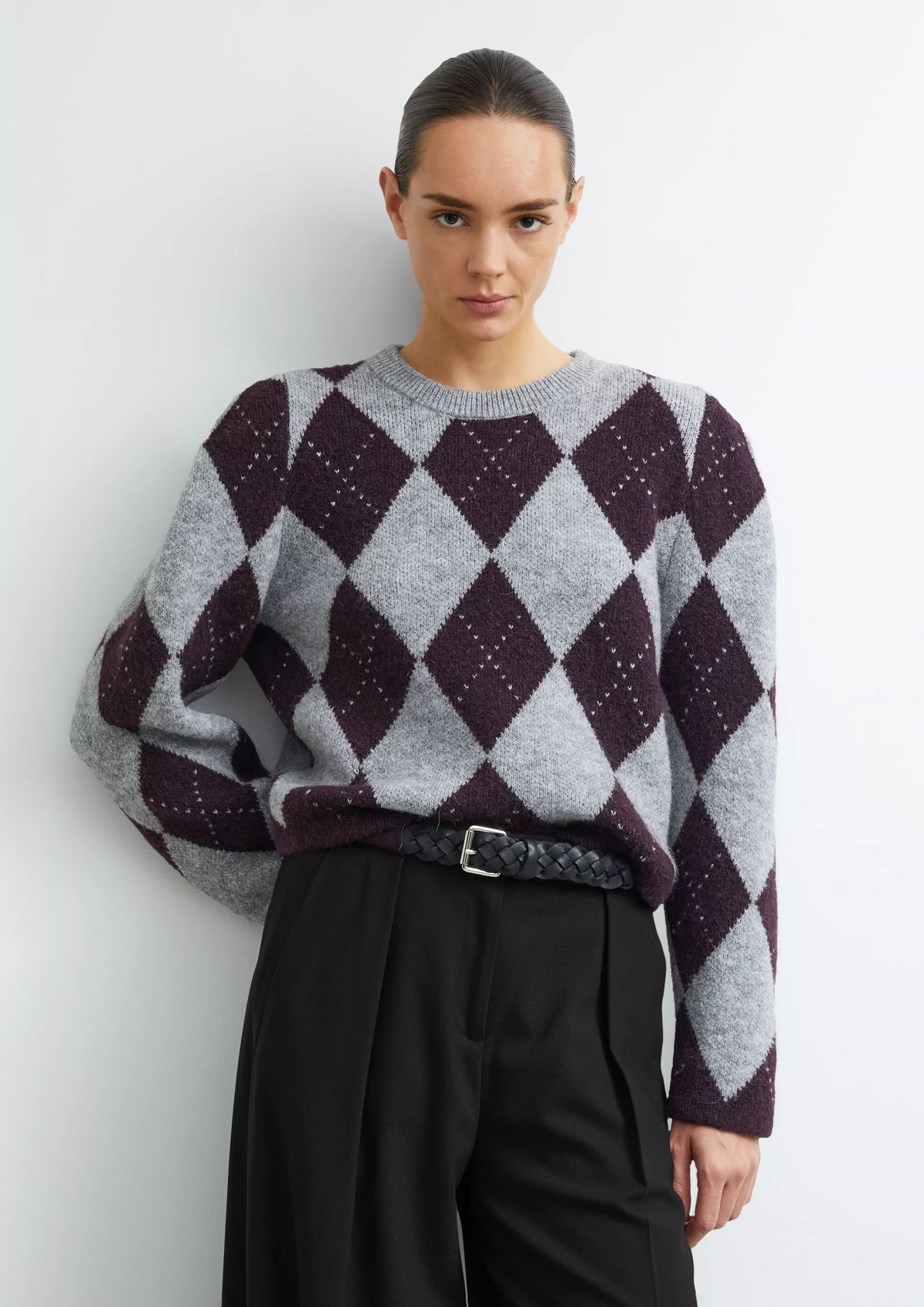 Strickpullover mit Argyle-Muster