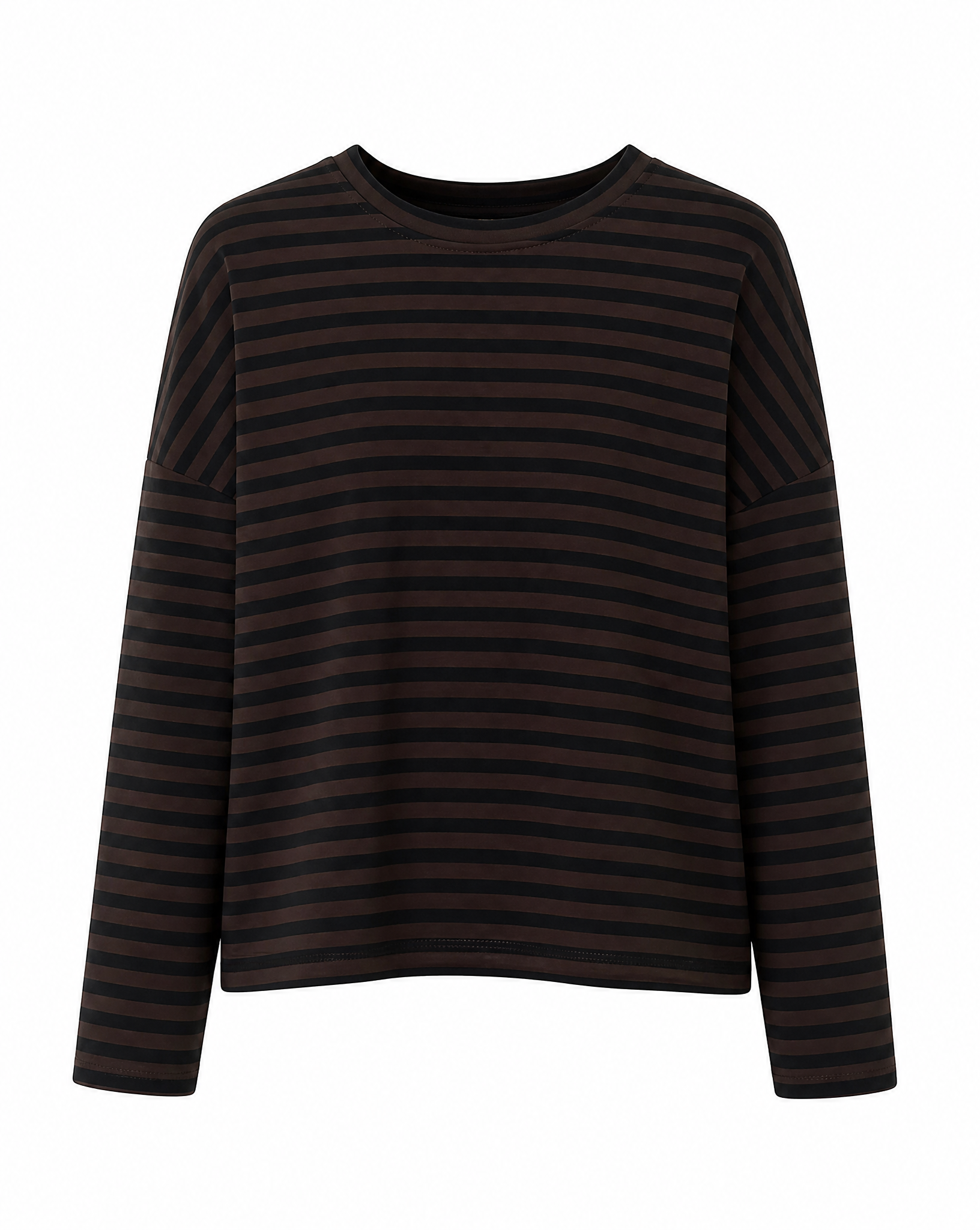 verkürztes Sweatshirt mit Streifen