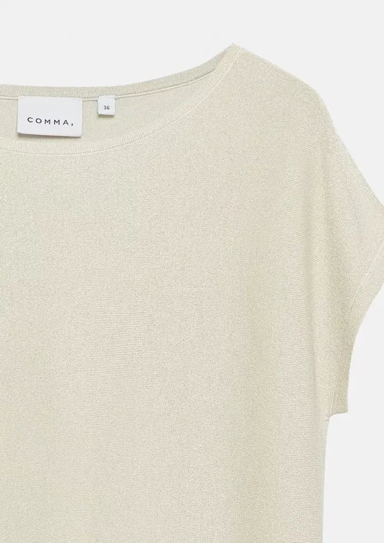 Comma Strickpullover White