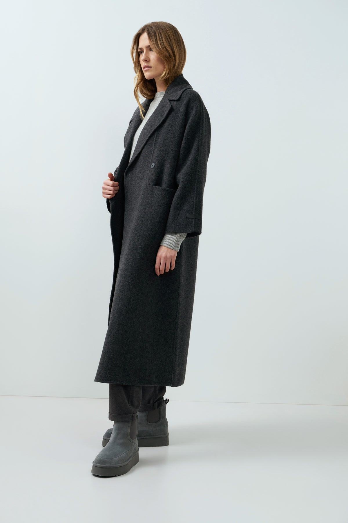 Oversize-Mantel aus Wollmischung