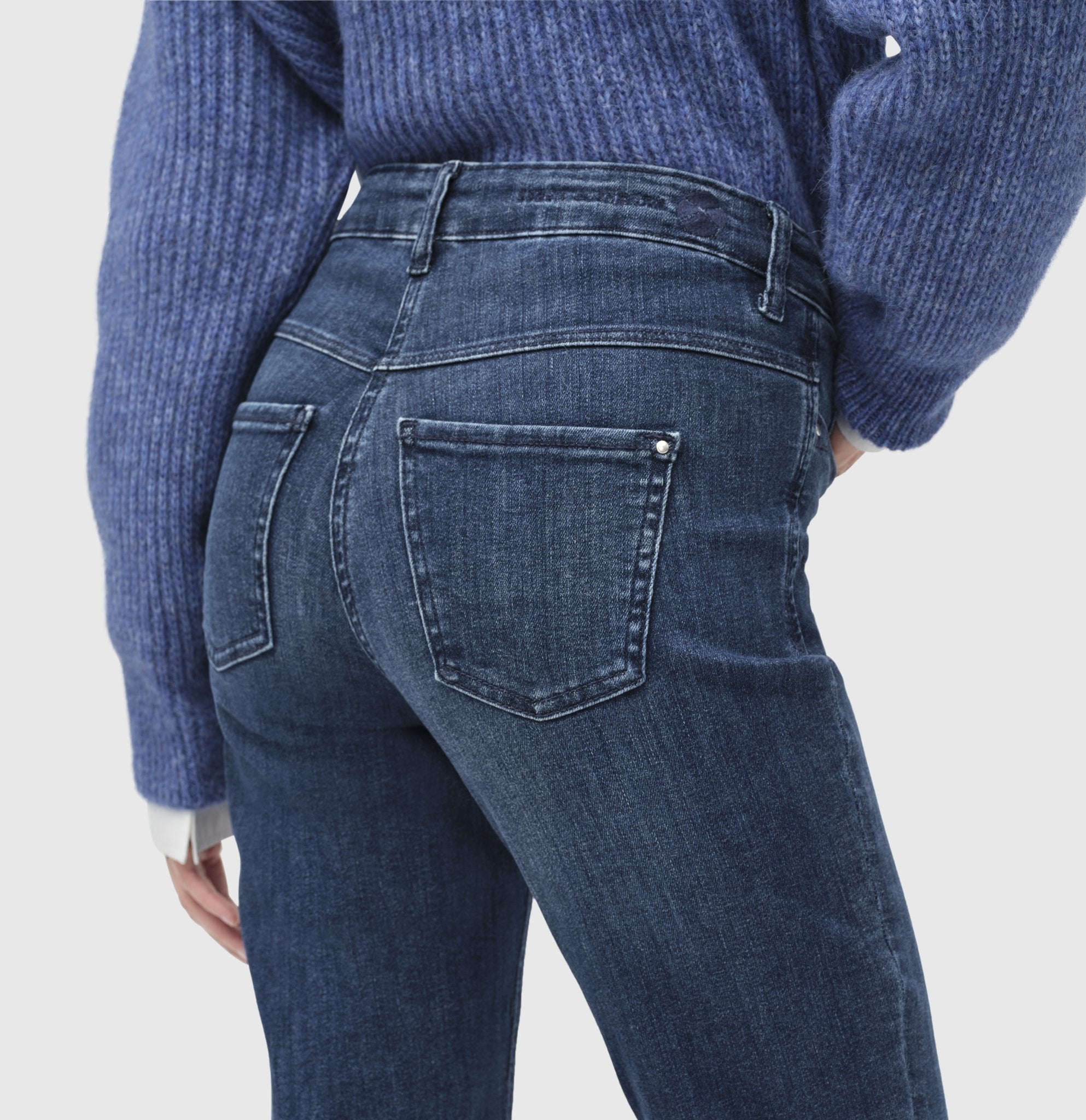 MAC Flared Leg Cobalt Authentic Wash