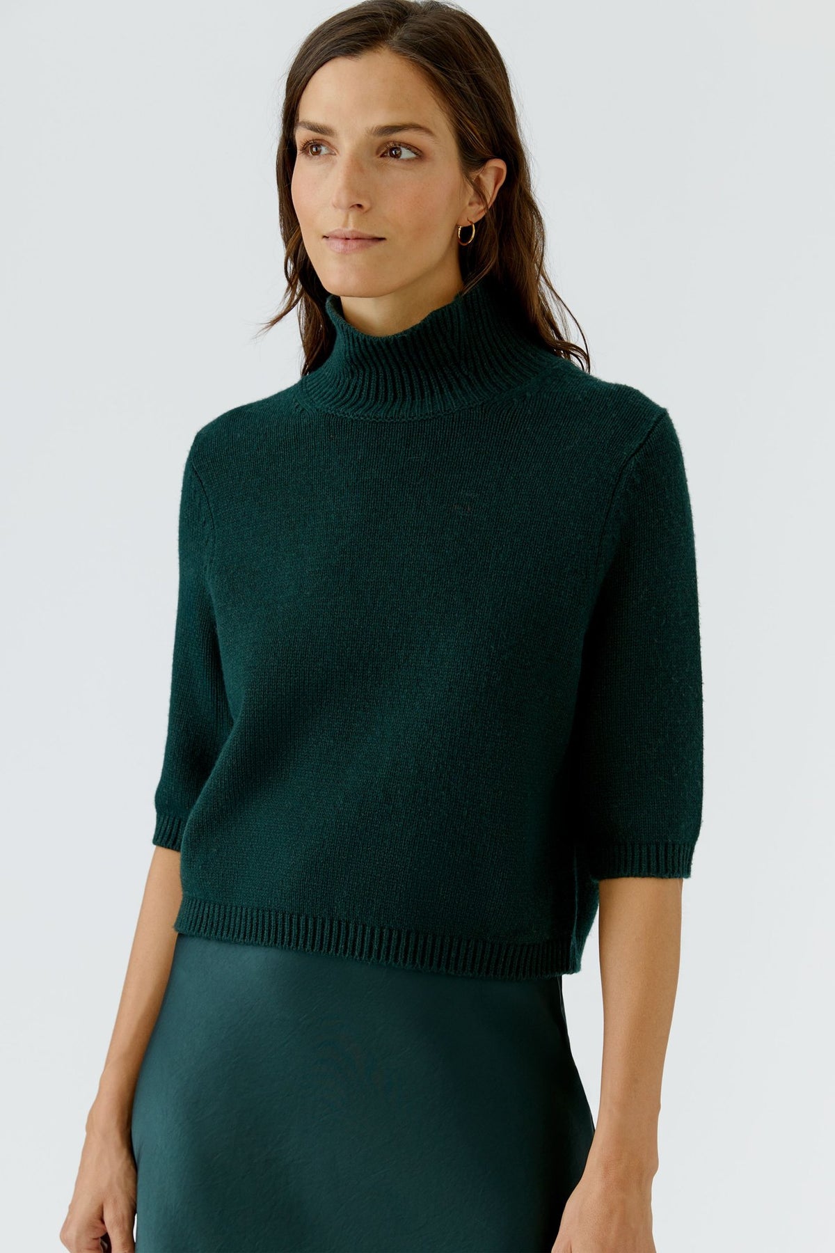 Strickpullover mit Stehkragen
