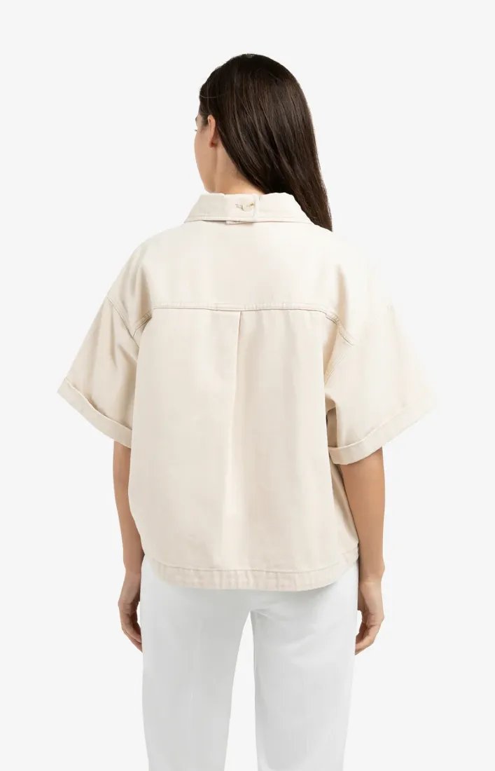 Yaya Jeansjacken Desert Beige Denim