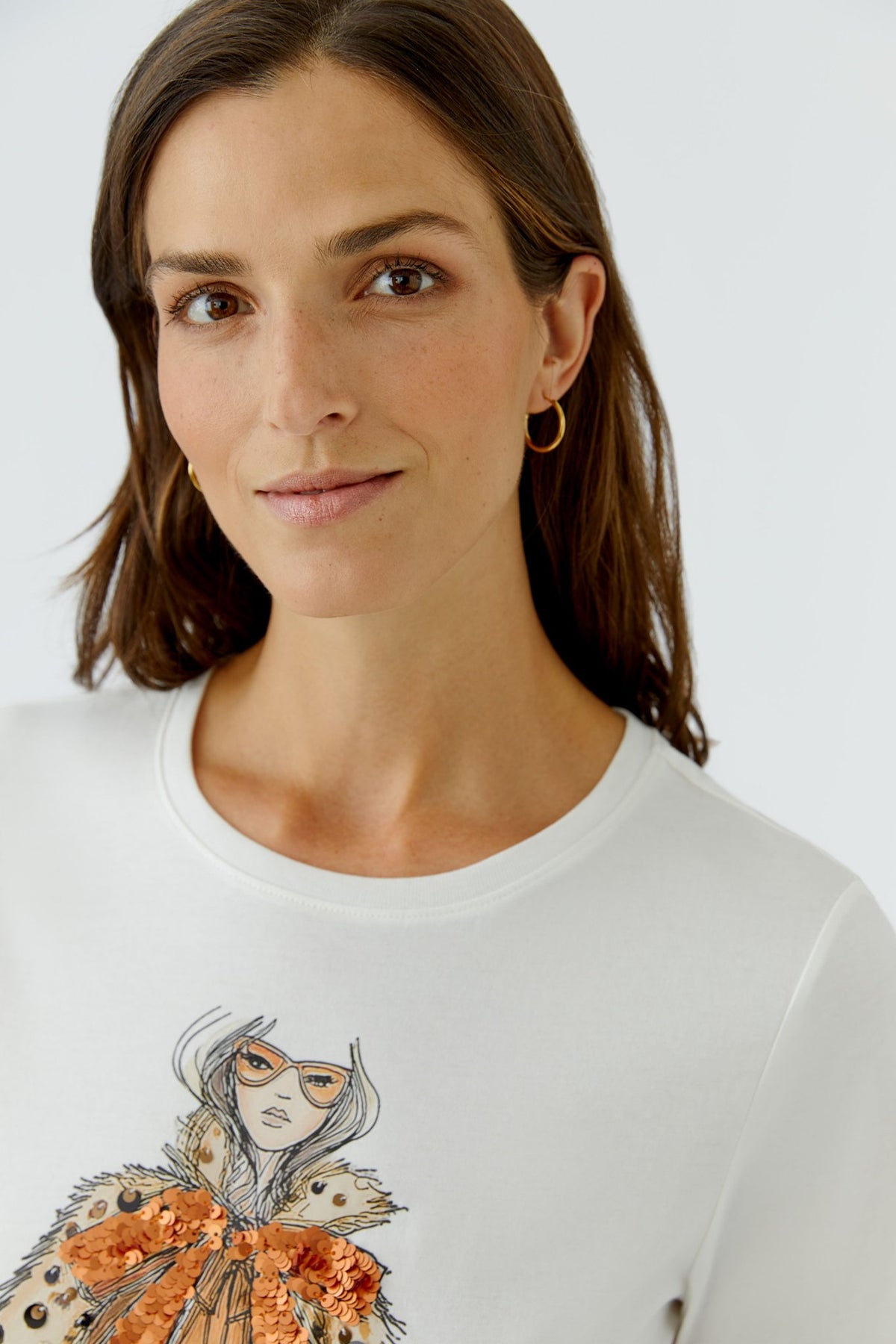 T-Shirt mit platziertem Druck