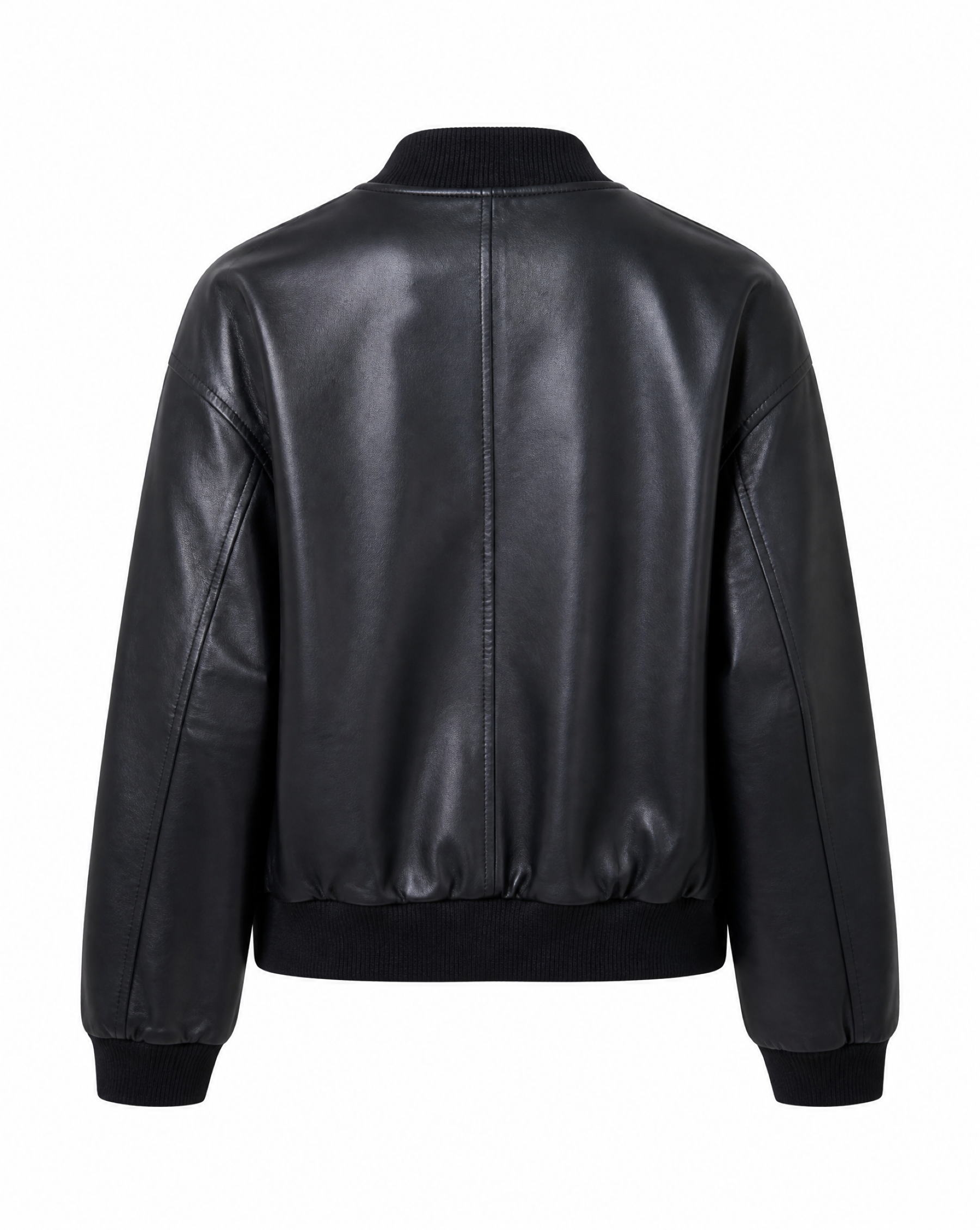 Kunstlederjacke mit Reißverschluss