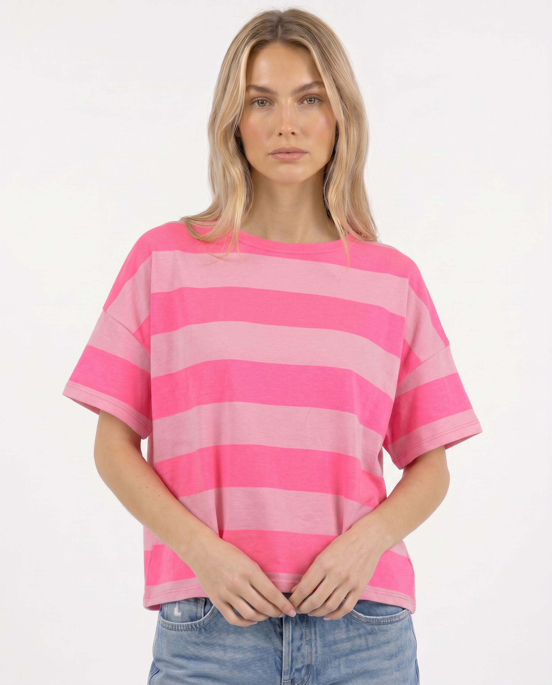 T-Shirt mit Blockstreifen