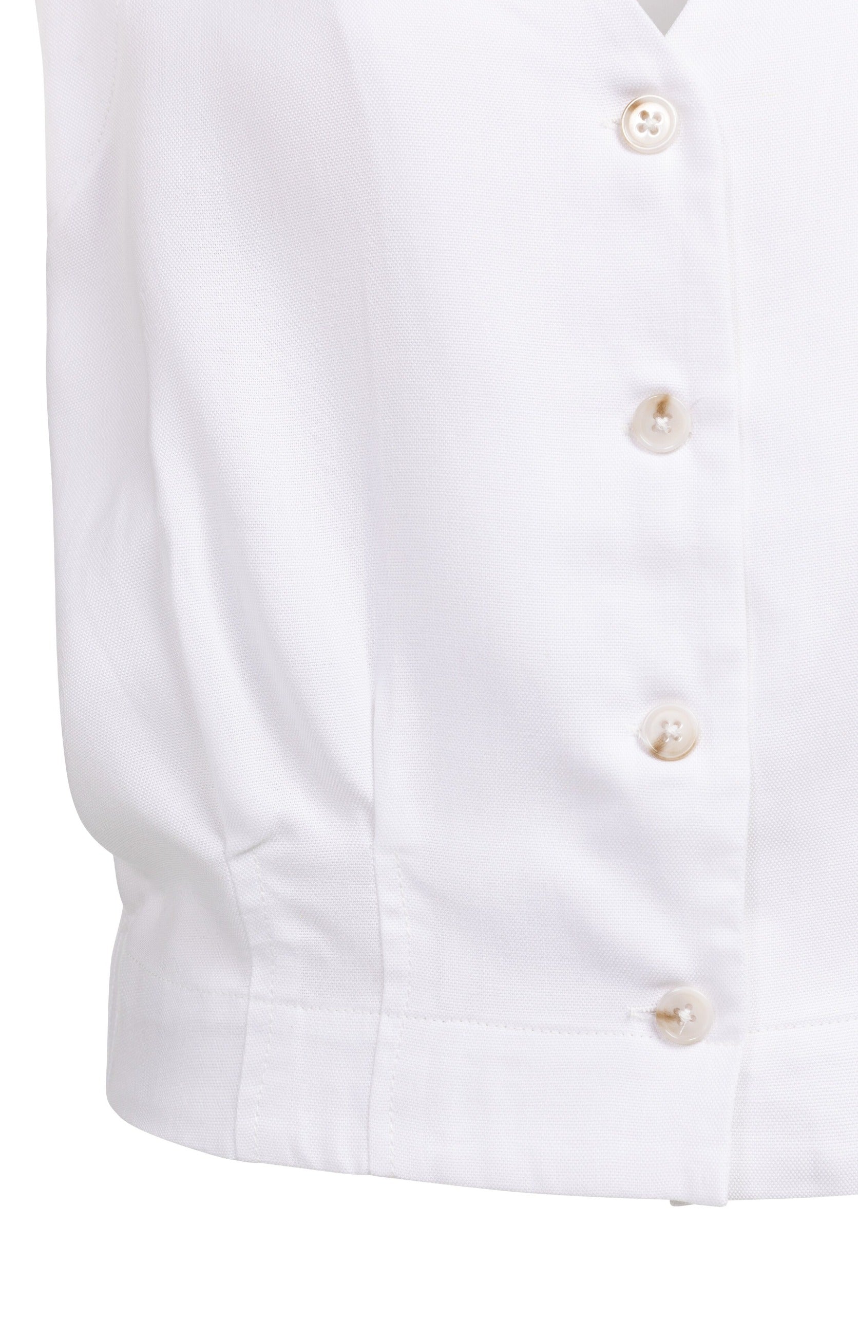 Ärmellose Bluse mit Plisseefalten