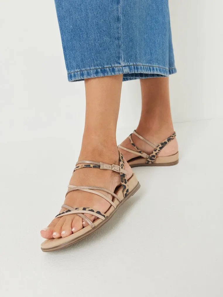 Sandale mit Leoprint