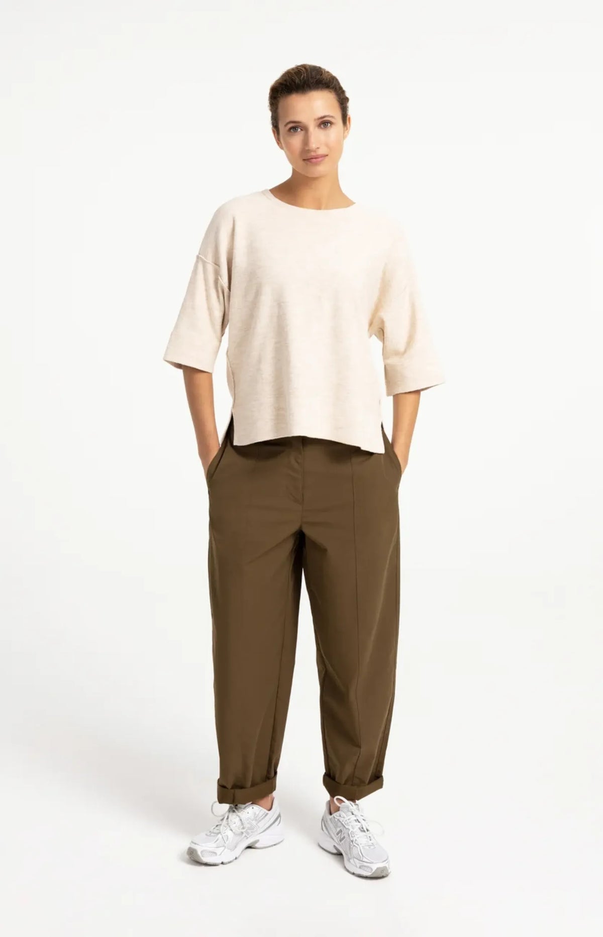 Oversize-Shirt aus Feinstrick mit halblangen Ärmeln