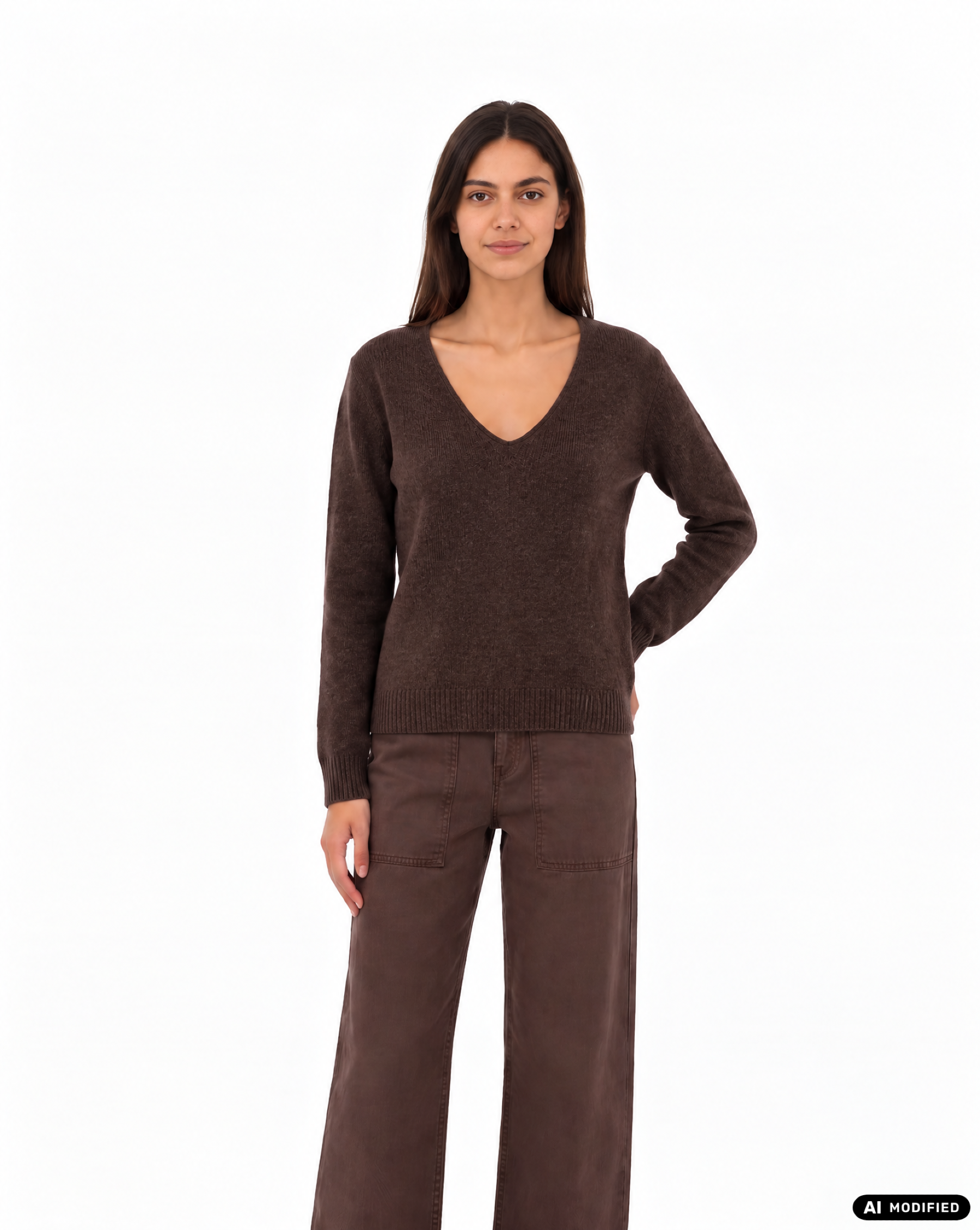 Strickpullover mit V-Ausschnitt