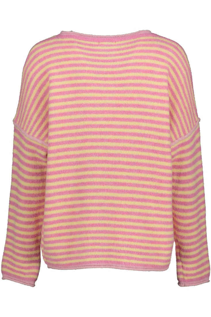 Goose Flash Strickpullover Gelb/Rosa