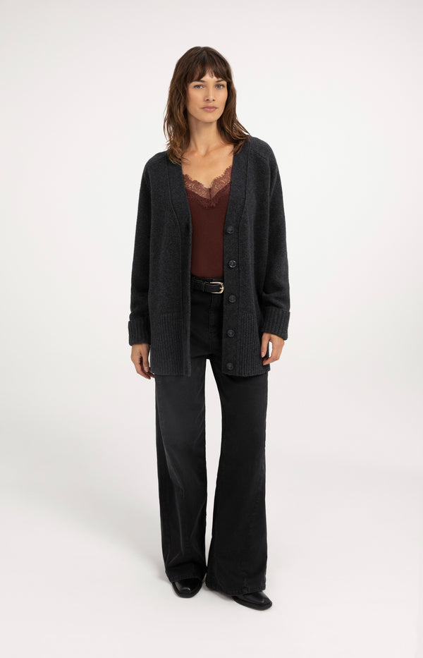 Oversize-Rippstrickcardigan