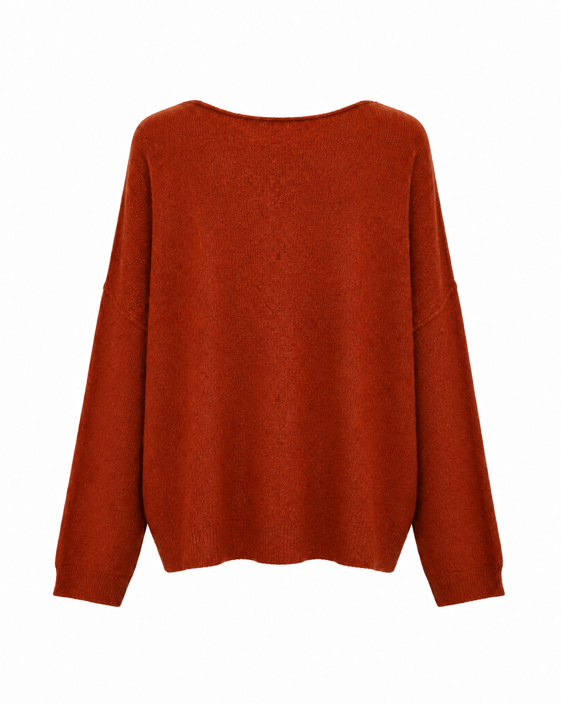 Strickpullover mit Rollkanten
