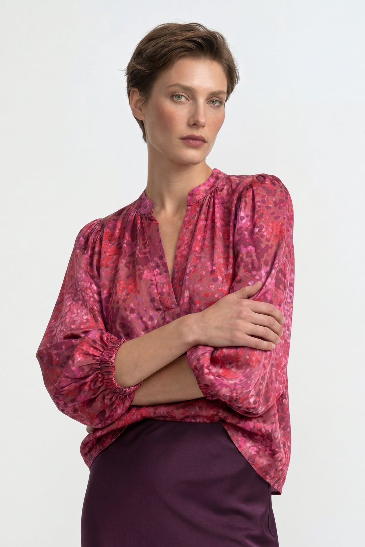 Bluse mit Ballonärmeln
