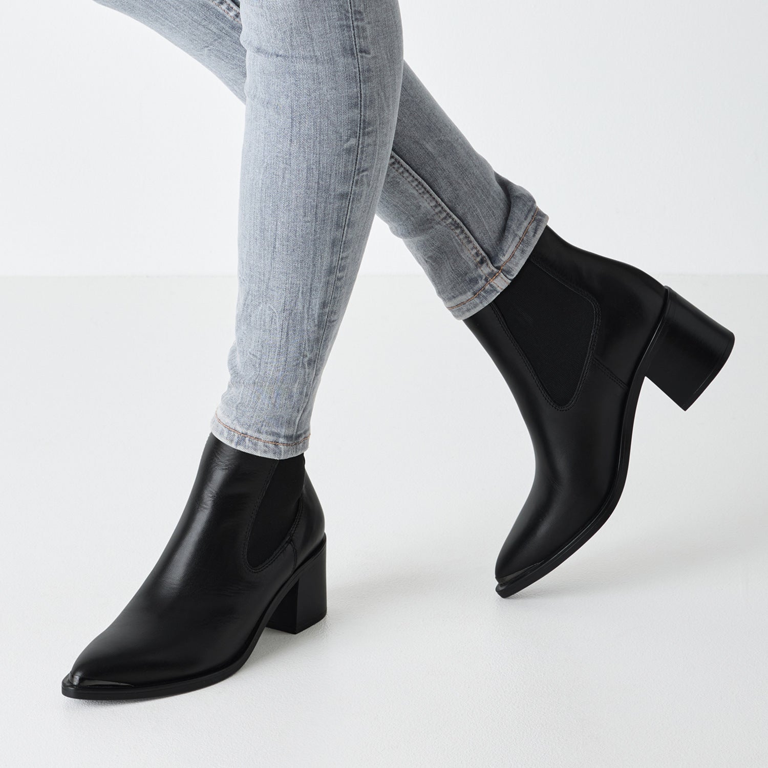 Stiefelette mit Blockabsatz