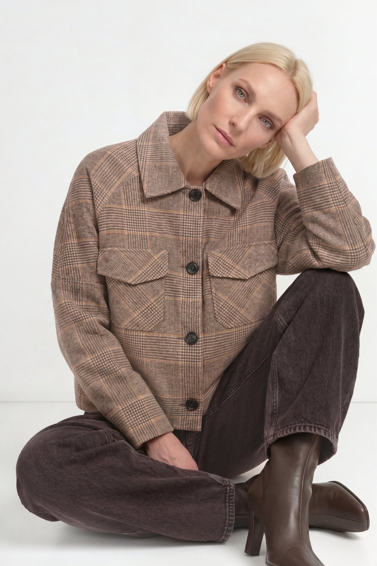 Hemdjacke mit Karo-Muster