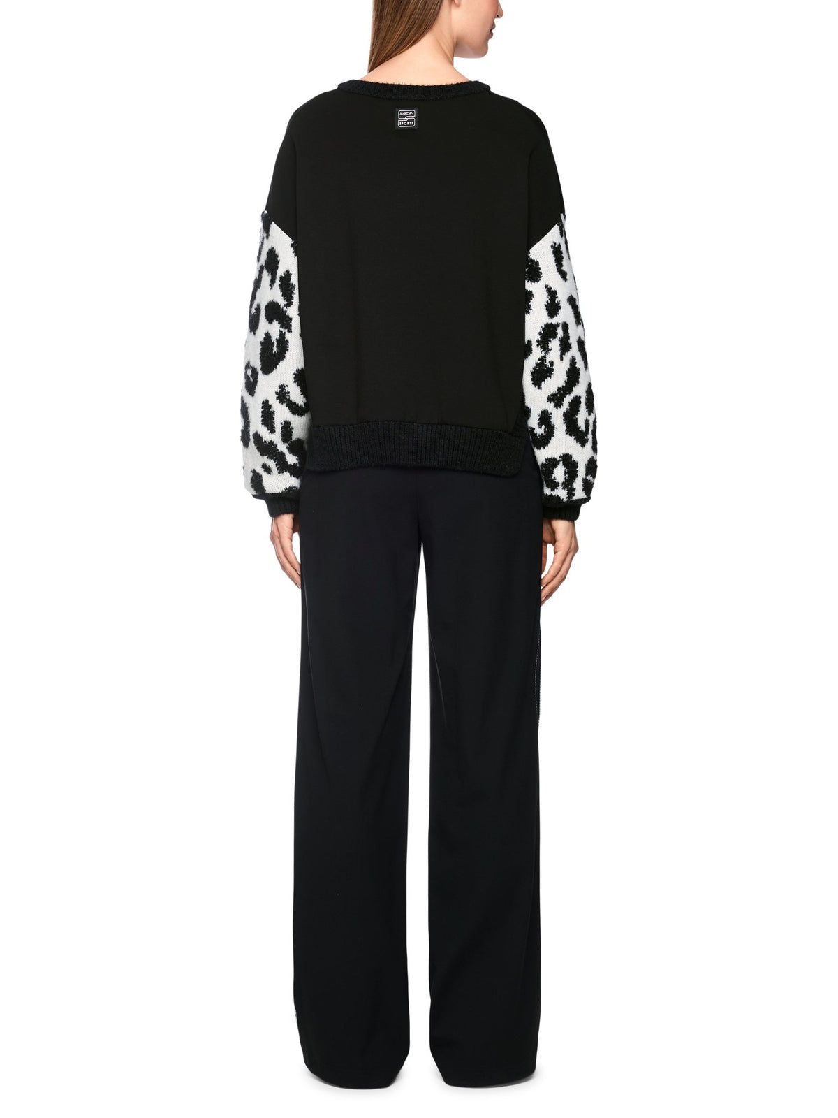 Strickpullover mit Leo-Print