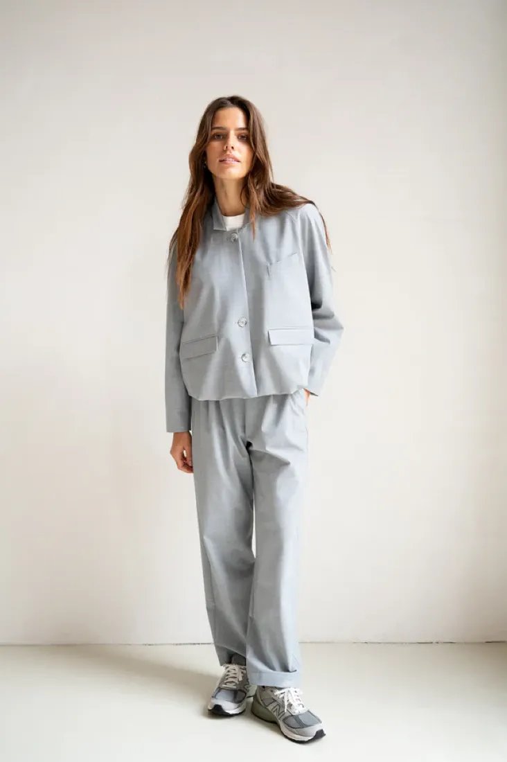 Penn & Ink Hosen Grey Mel.